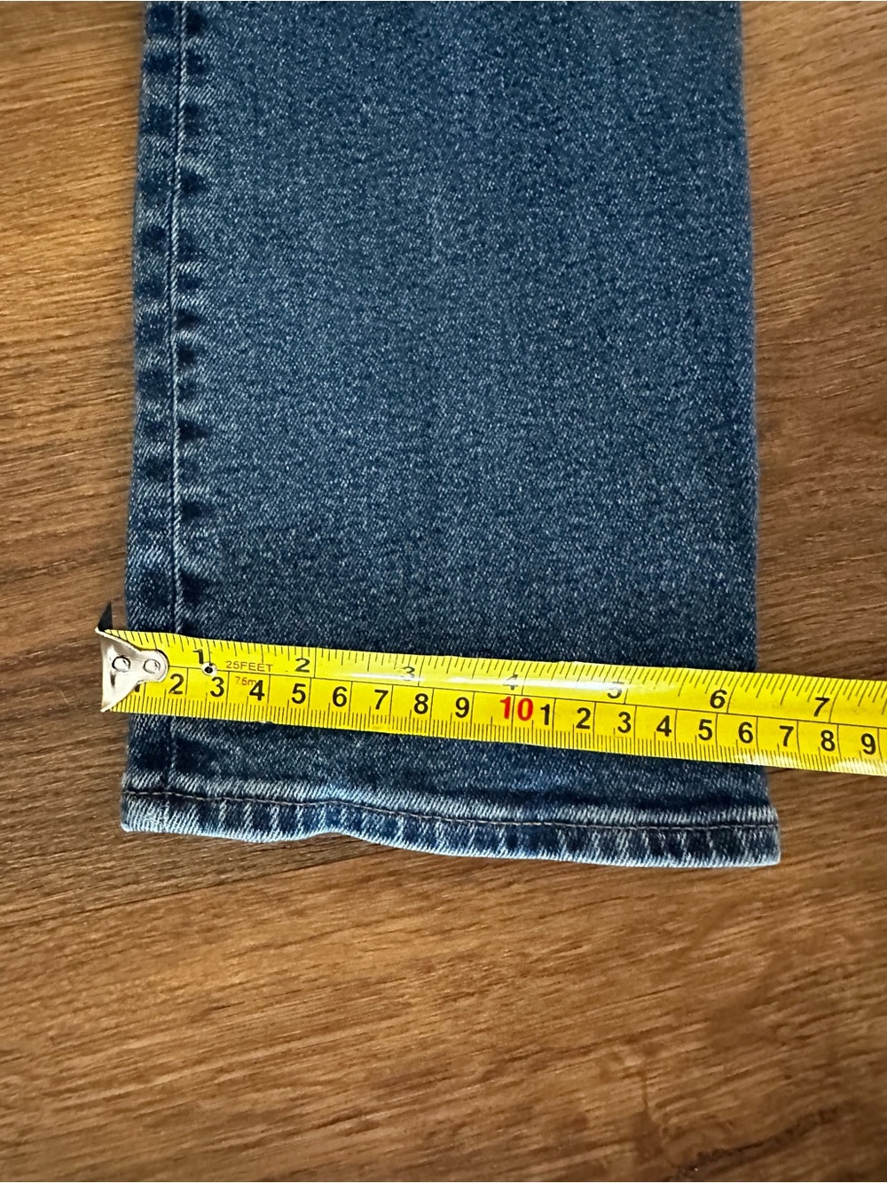 J Crew Essential Straight Button-Fly Blue Denim Jeans Size 26 - Picture 15 of 15